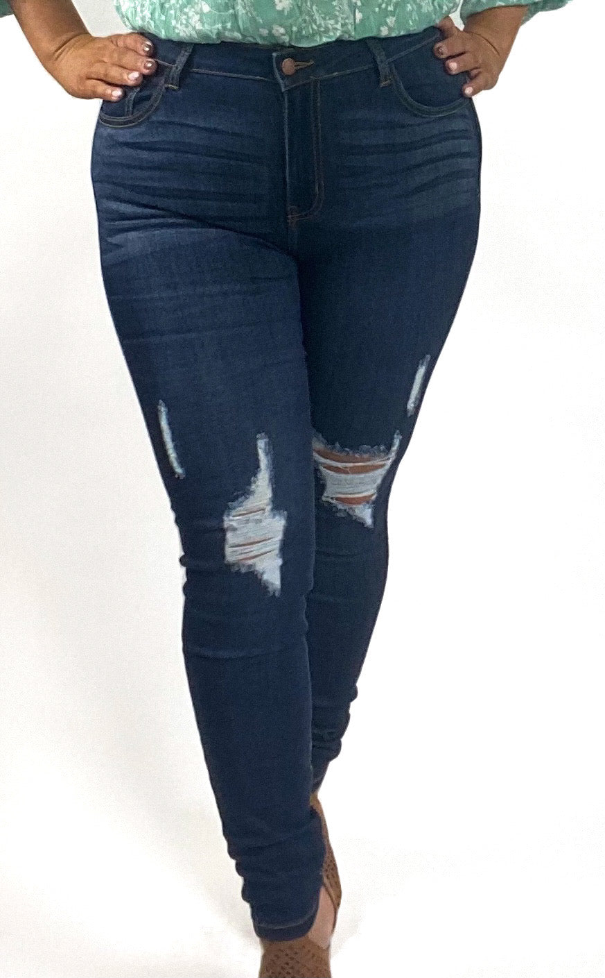 Dark Wash High Rise Jeans